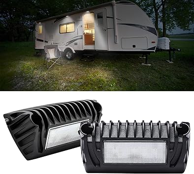 5 Inch LED RV Exterior Lights 12 Volt RV Porch Light,RV Outdoor Lights 750 Lumen Black Lighting Fixture Kit Compatible with Trailers Campers Travel Towing Utility Vehiclesowing 2pcs