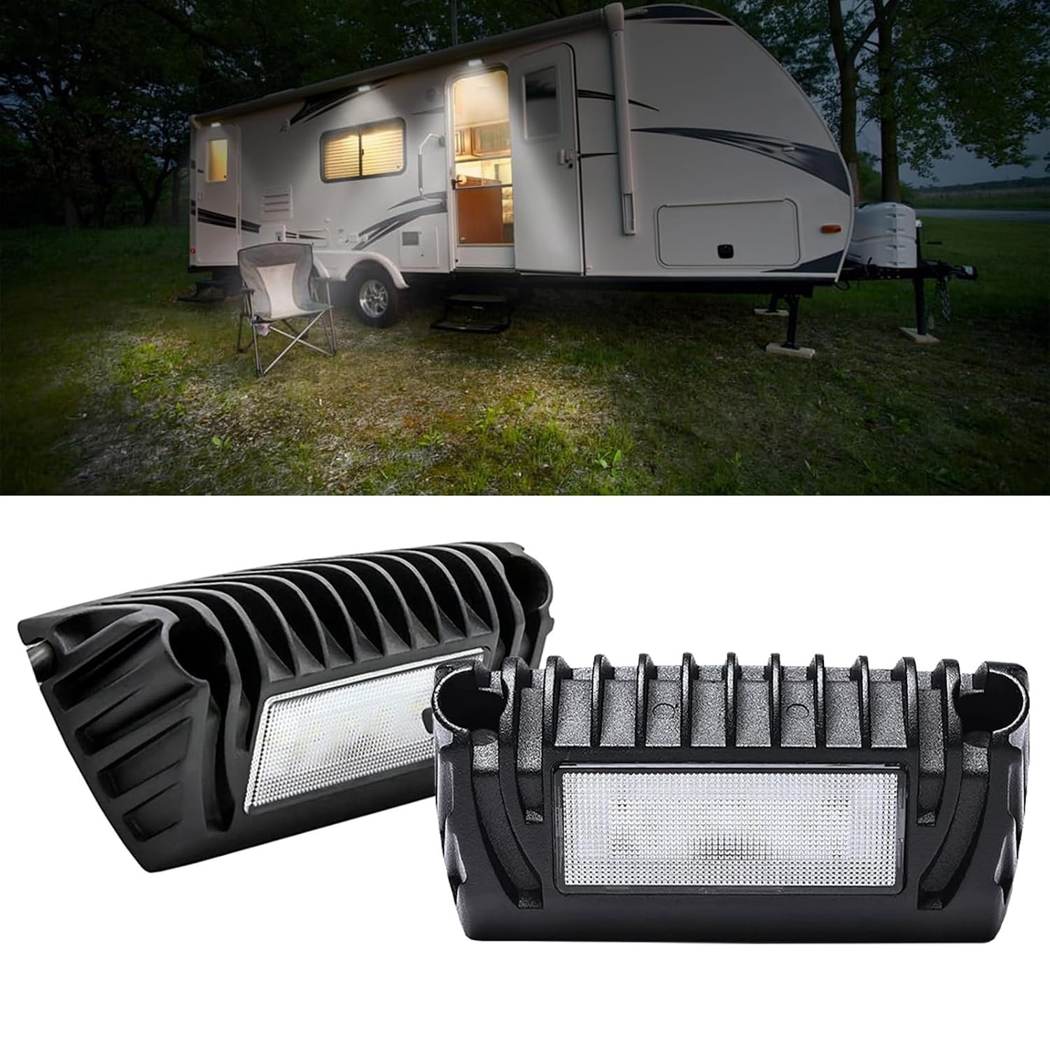 SKTYANTS 12 Volt RV LED Exterior Lights, RV LED Porch Lights 750 Lumens, Black Lighting Accessories Kit Replacement for RV... - Review, Price and Buying Guide