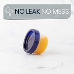 PLASTICPRO Deli Containers Clear bottom With blue Top Twist on Lids Reusable, Stackable, Food Storage Freezer Container (6, 4 OUNCE)