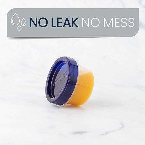 Miniatura 7 de Twist Top Deli Contenedores Parte inferior transparente con tapa superior azul reutilizable, apilable, contenedor de almacenamiento de alimentos.