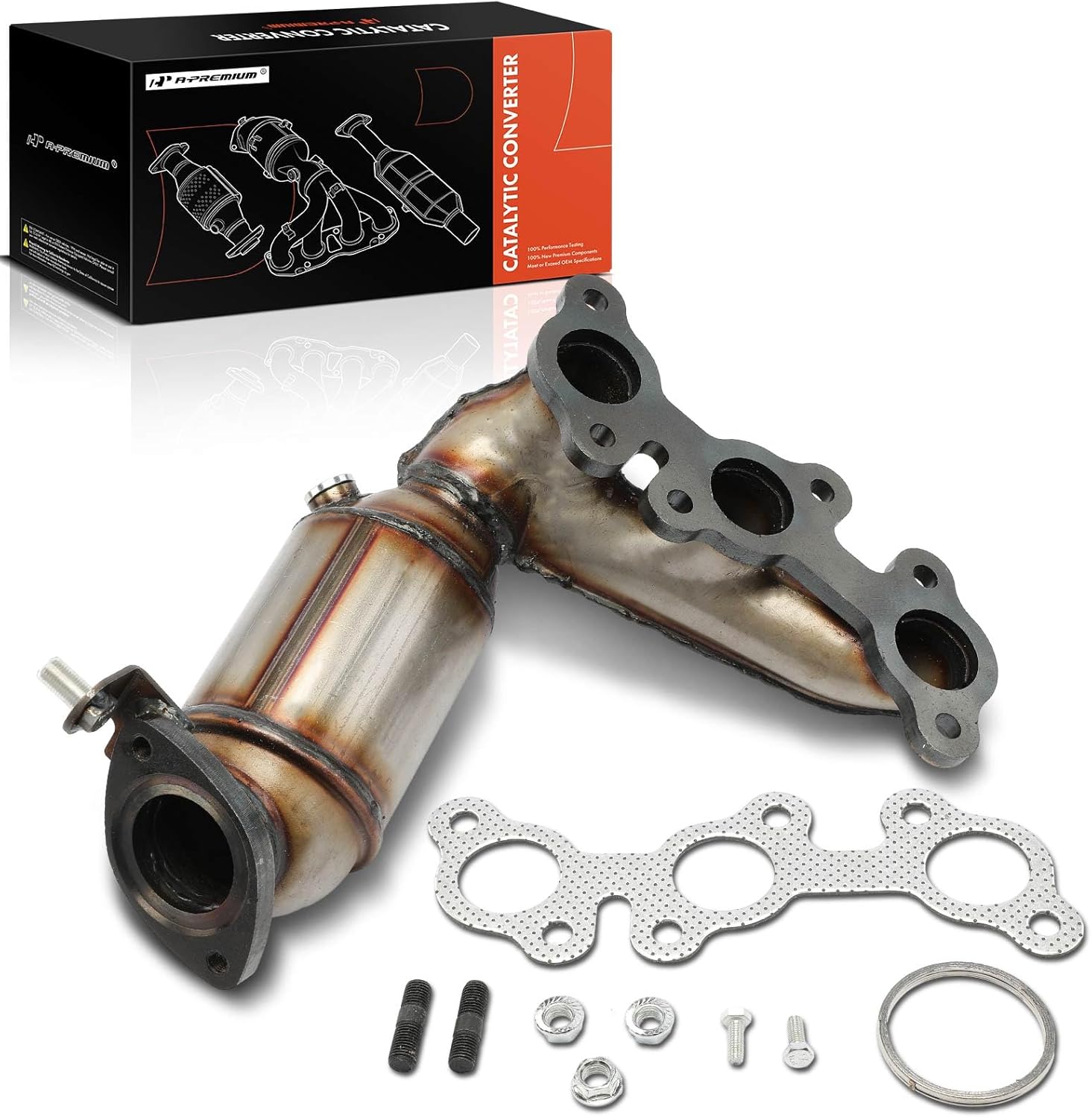 A-Premium Front Exhaust Manifold Catalytic Converter Kit Direct-Fit Compatible with Toyota Camry 1996-2001, Sienna 2001-2003, Avalon 1996-2004, Solara & Lexus ES300, SC300, 3.0L, EPA Compliant