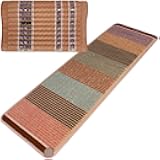 -Elie- 8 Colorful Far Infrared Amethyst Jade Obsidian Aventurine Turquoise Garnet Carnelian Pink Crystal Stone Mat (72