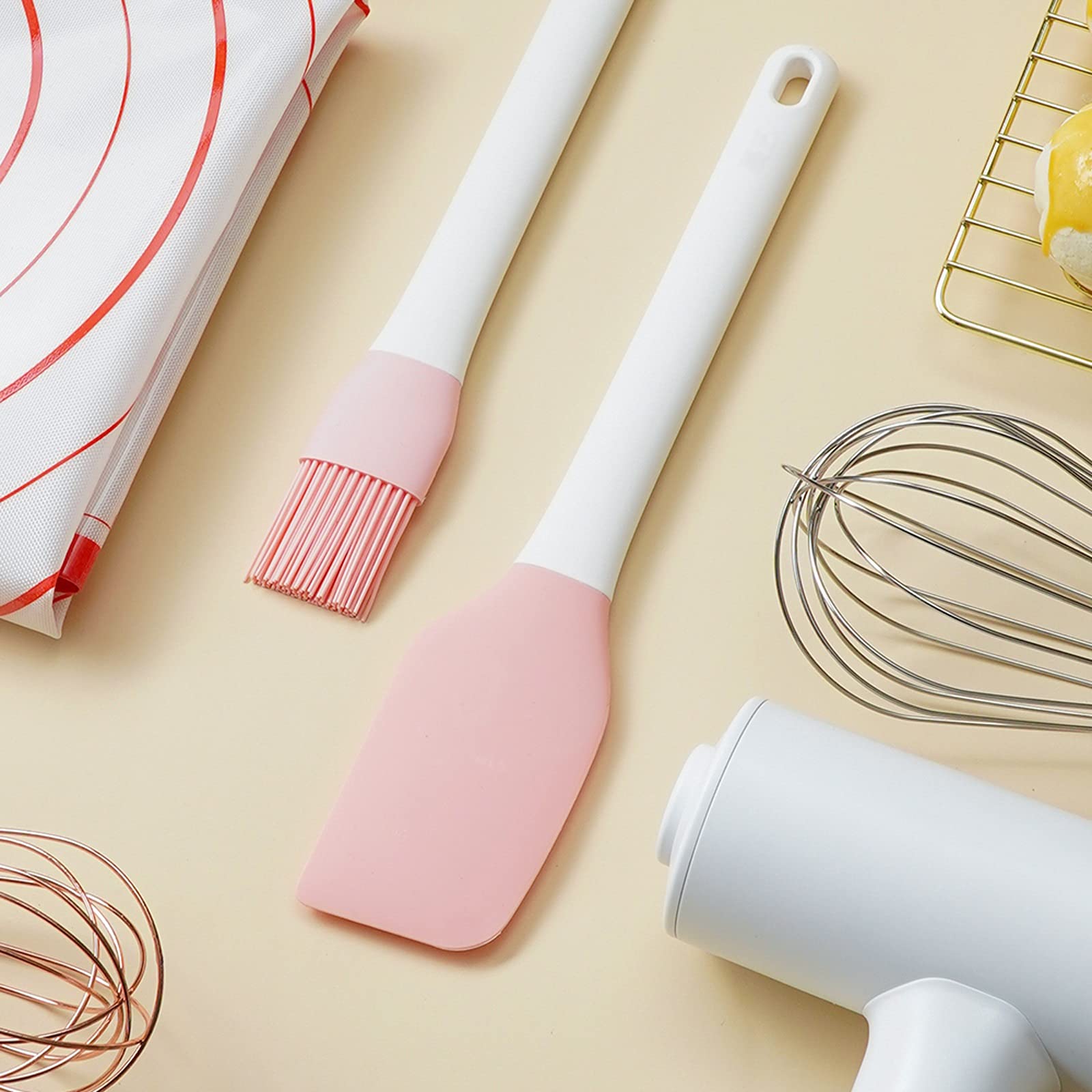 Espatula Cocina Horneado Espácula Silicona Crema Espátula Alta Temperatura Espátula Pastel Decoración Icing Spatula Doble ARC Spatula Utensilios de Cocina Espatula Reposteria