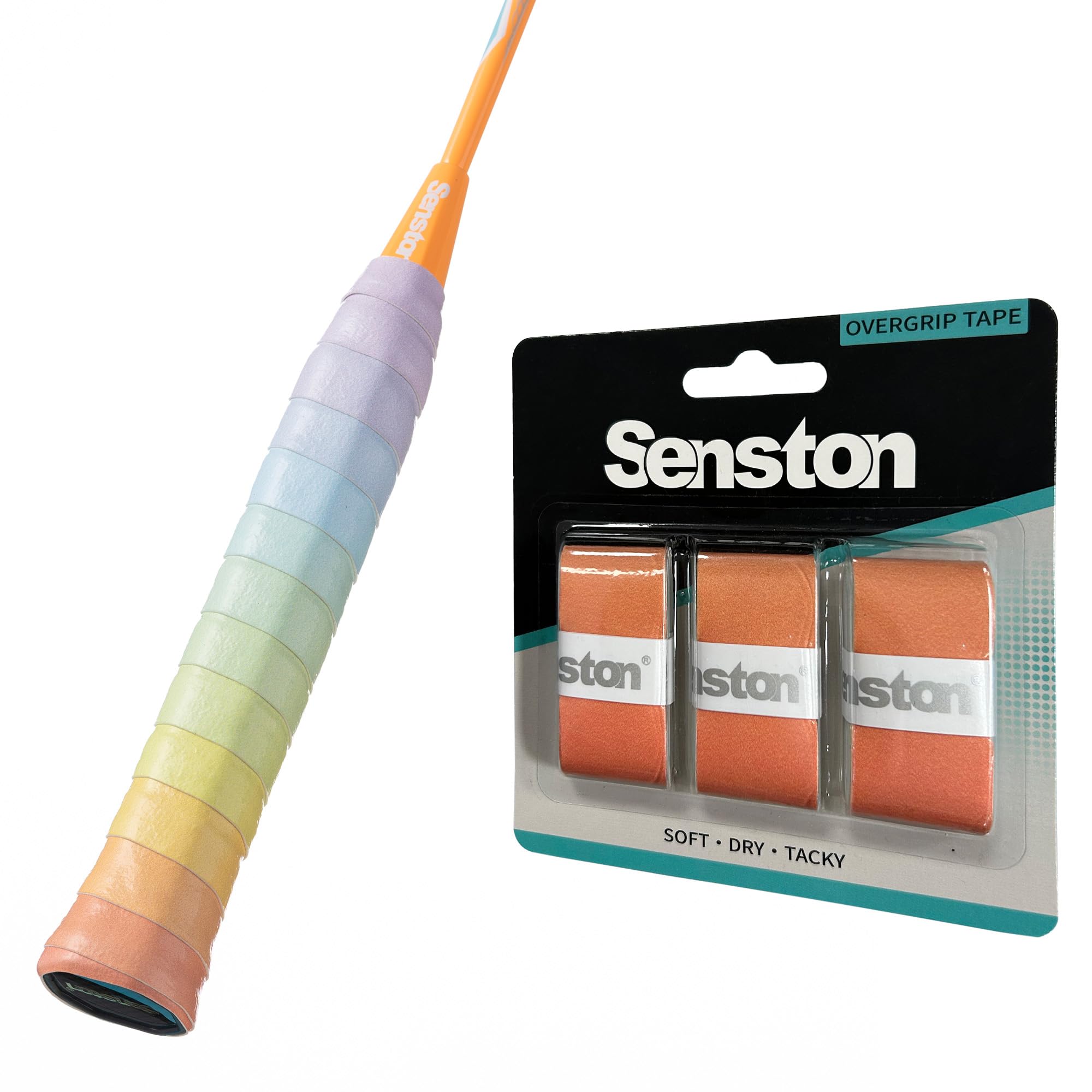Senston 3pcs Racket Grips Tape Overgrip for Tennis/Badminton/Squash Racket Handle grips