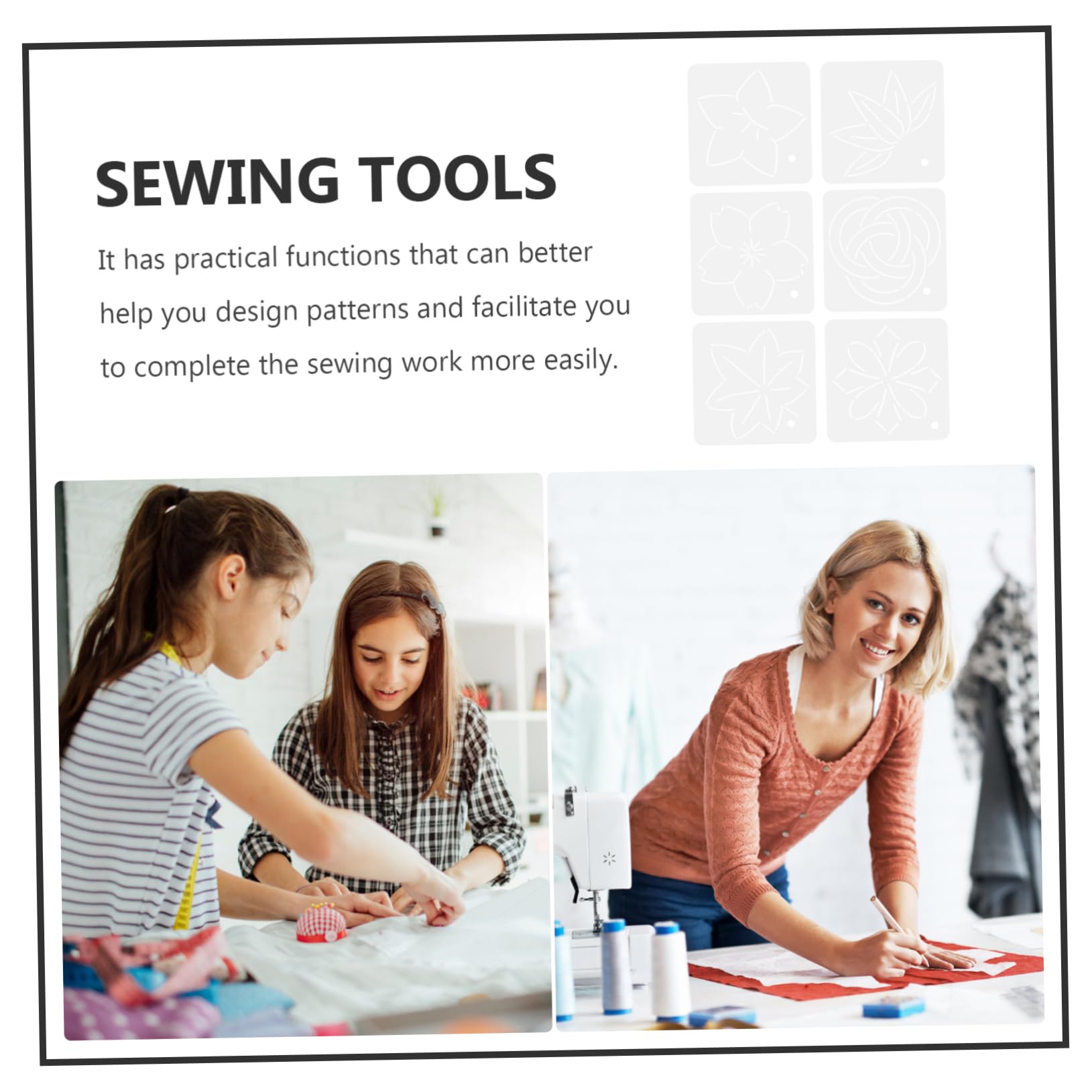 TEHAUX 30piezas Plantillas Acrílicas De Acolchado De Herramientas De Costura Para y Patchwork Accesorios Para Manualidades Diy
