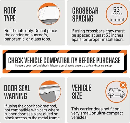 Miniatura 2 de VENTURE 4TH Portaequipajes para techo de automóvil, bolsa de techo impermeable de 21 pies cúbicos con 10 correas de compresión y amarre resistentes,