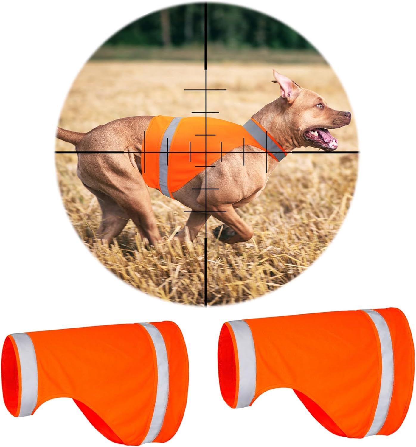 Chaleco reflectante para perros XL, 2 unidades, chaleco de seguridad para perros, chaleco de seguridad para perros con elementos reflectantes para mayor seguridad en la oscuridad, naranja, XL