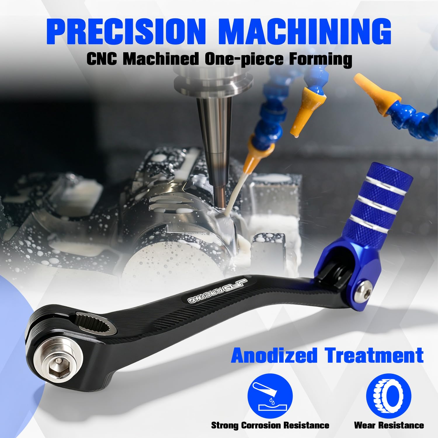 JFG RACING Leva Cambio Moto,Leva del Cambio Pieghevole in Alluminio CNC per Dirt Pit Bike 50cc-125cc XR50 CRF50 XR70 CRF70 XR110 CRF110-Blu