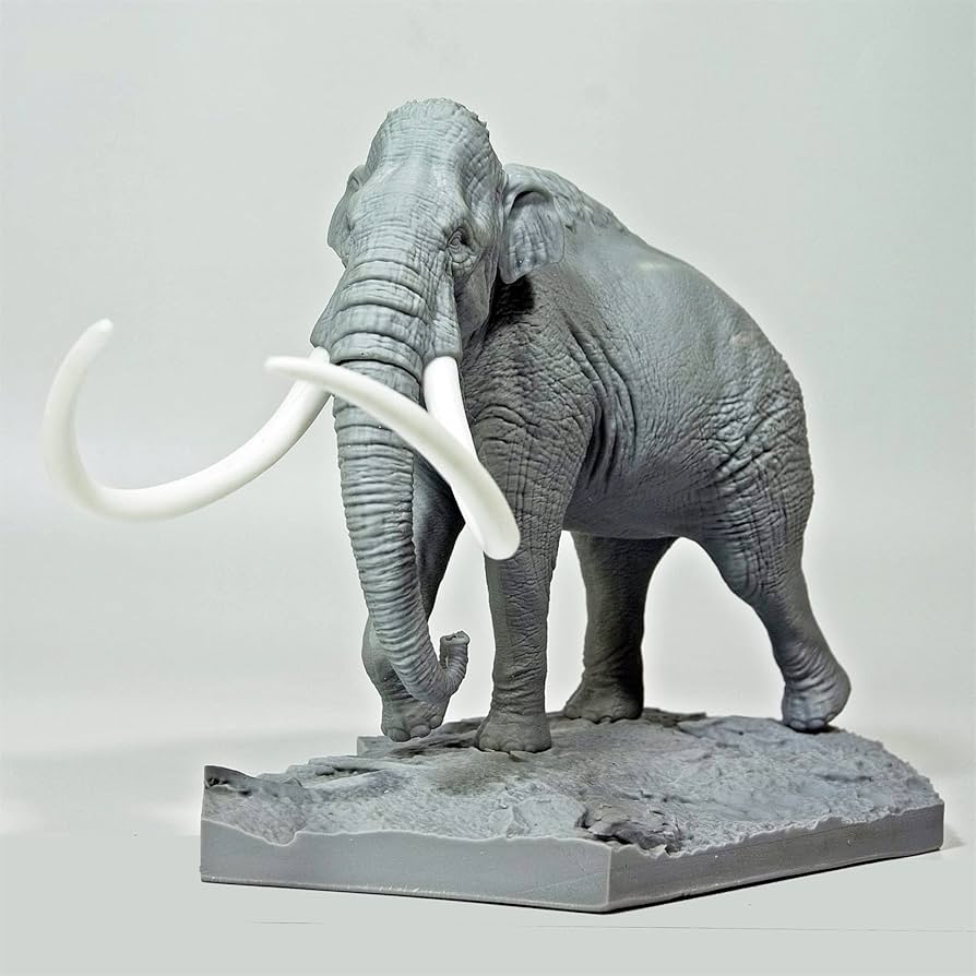 本物ケナガマンモス牙！約52センチメートル!! Amazon | DE CLAY 1/35 サイズ ケナガマンモス フィギュア 21CM