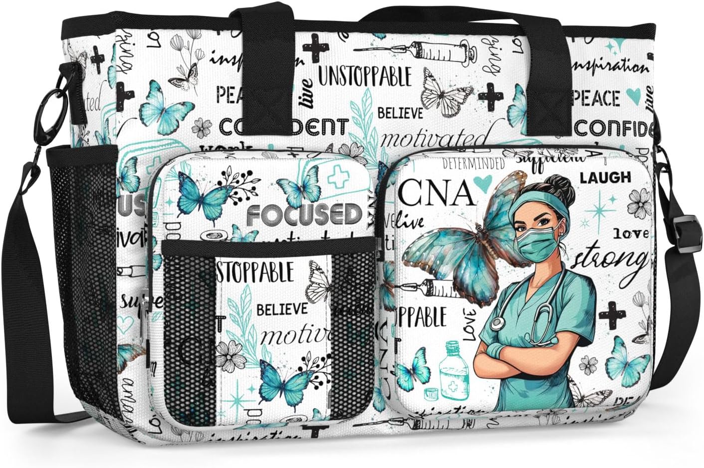 CNA Bag for Work Women Zipper Certified Nursing Assistant
