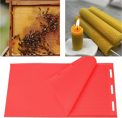 Miniatura 1 de Molde de prensa de base de cera de abejas, cera de colmena flexible de silicona para colmena para máquina, hojas de base, herramienta de prensa para