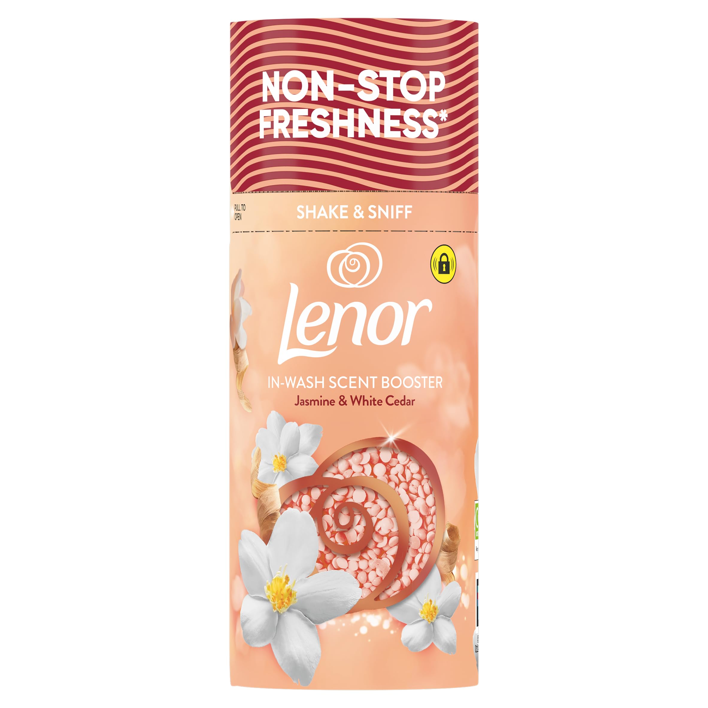Lenor In-Wash Scent Booster Beads Jasmine & White Cedar 155g | Long-Lasting Freshness | Enhances Laundry Fragrance