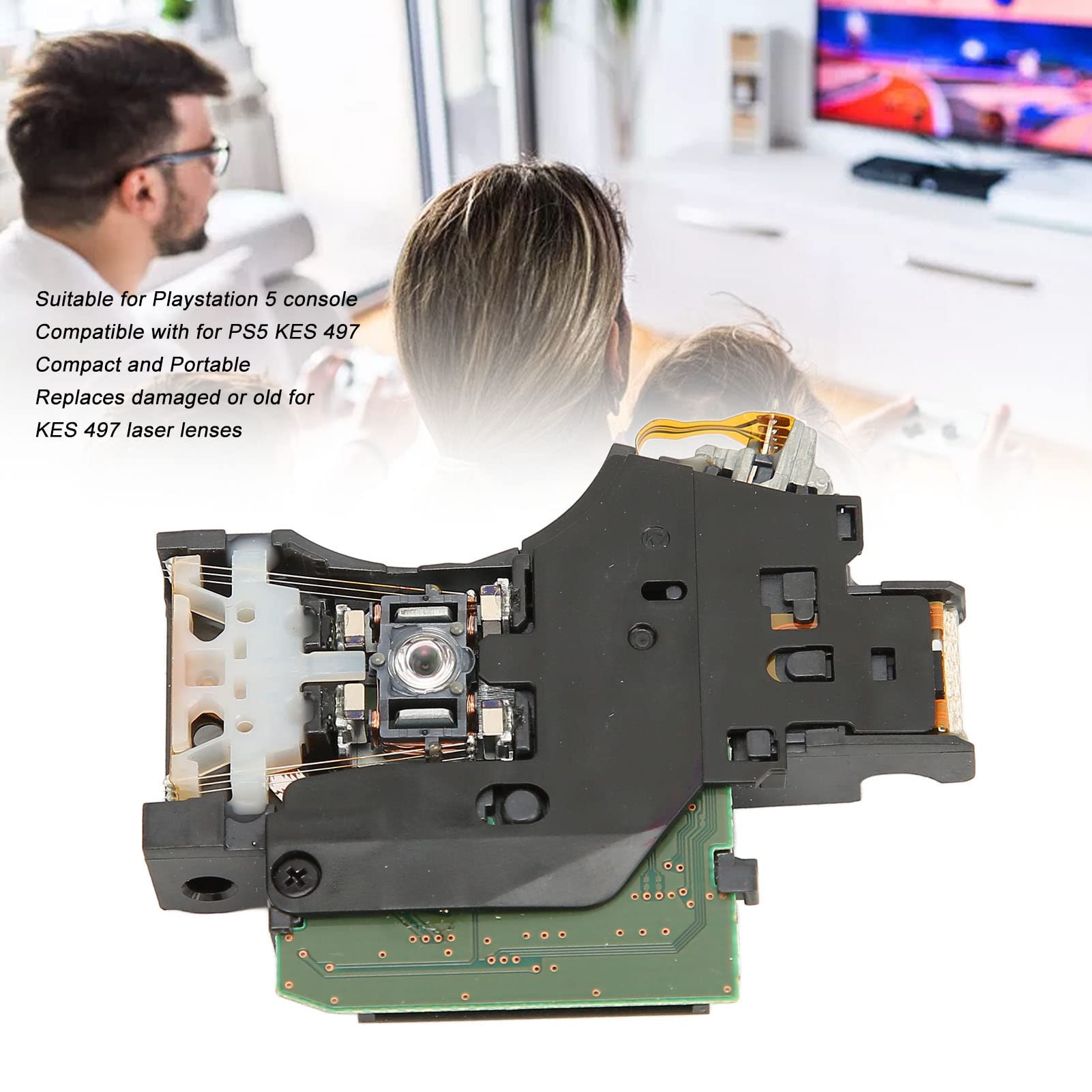Sxhlseller Lente per PS5 Kes 497, Sostituzione unità Ottica per Console di Gioco 5, Lente Singola Parte di Riparazione Professionale, Compatta e Portatile