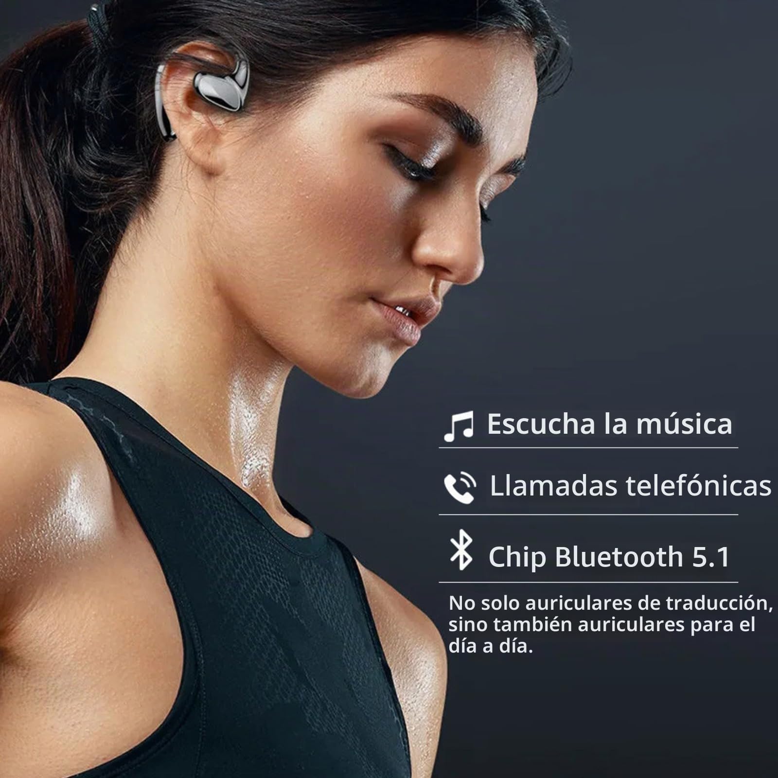 Meacode AI Translation Earbuds,Auriculares Traductores En Tiempo Real,144 Idiomas,traducción Simultánea,Ideales para Viajes,Negocios Y Estudios (Negro)