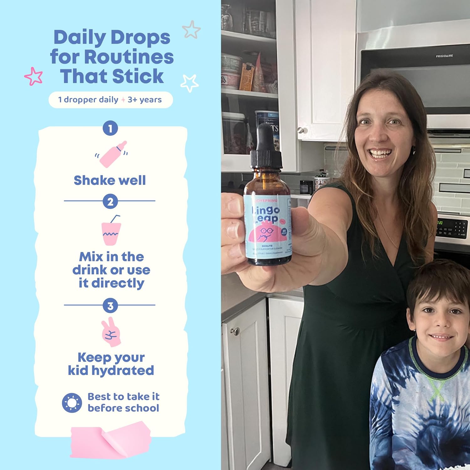 JoySpring LingoLeap – Liquid Kids Formula with Zeolite Clinoptilolite, Methylated B12 & Vitamin D3 | Gentle Daily Support for Kids’ Wellness | Ages 3+ | (1fl oz) 30 Servings - Image 6