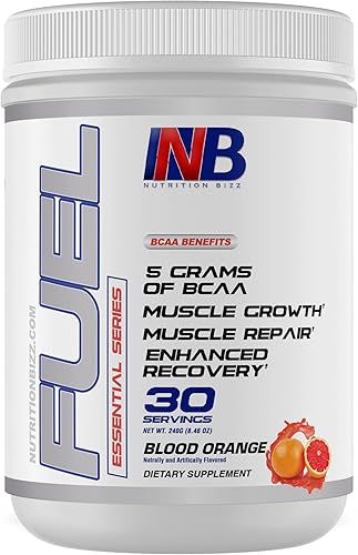 NutritionBizz BCAA en polvo 018oz de aminoácidos BCAA bebida de recuperación posentrenamiento para construcción muscular recuperación y resistencia