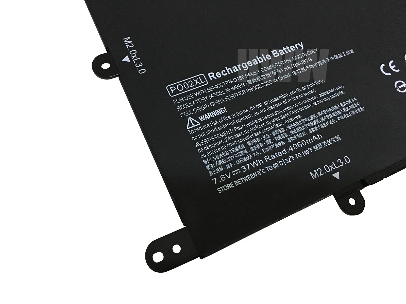 HWW New 7.6V 37Wh PO02XL Battery Compatible with HP Stream 11-R HSTNN-IB7G 824560-005 Series