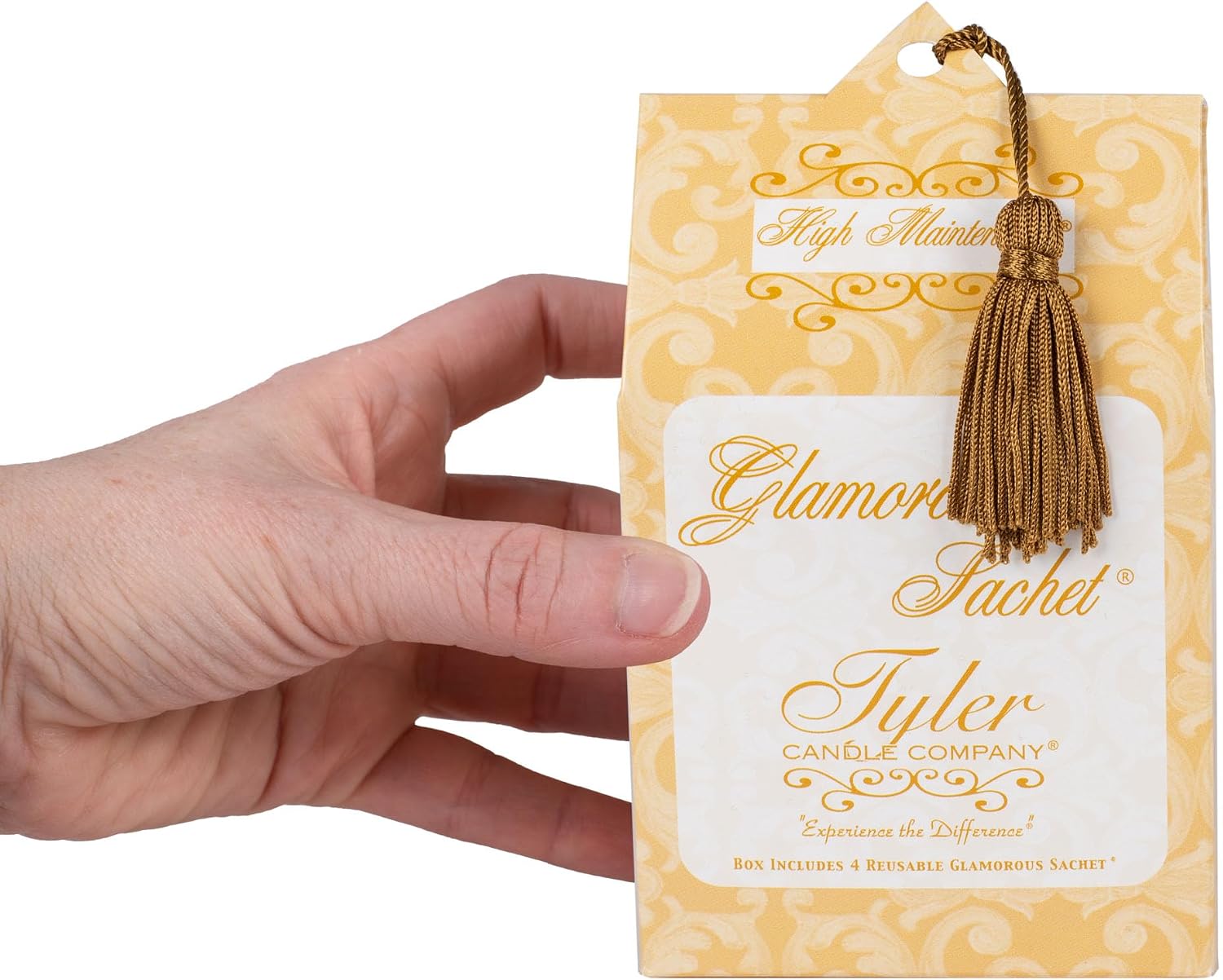 Tyler Candle Company Glamorous Dryer, Home, Drawer, Vehicle, Luxurious Fragrant Scented Sachet, Wishlist, 1 Pack of 4 Sachets, 40310