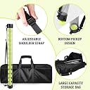 Deekin 2 Pcs Portable Ball Cart and Tennis Ball Pickup Collector Tennis Basket on Wheels with Storage Bag Tennis Ball Picker Upper Tennis Ball Tube Retriever for Baseball Storage (Medium Tube) gallery image
