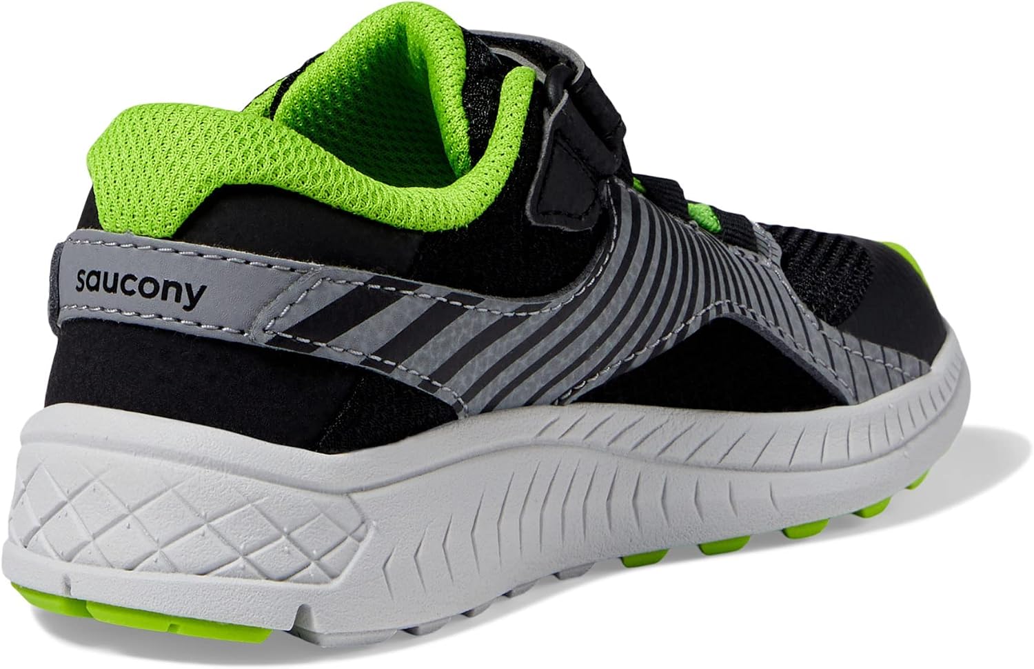 Saucony Velocer A/C Sneaker(Little Kid/Big Kid) Black/Green 11 Little Kid M