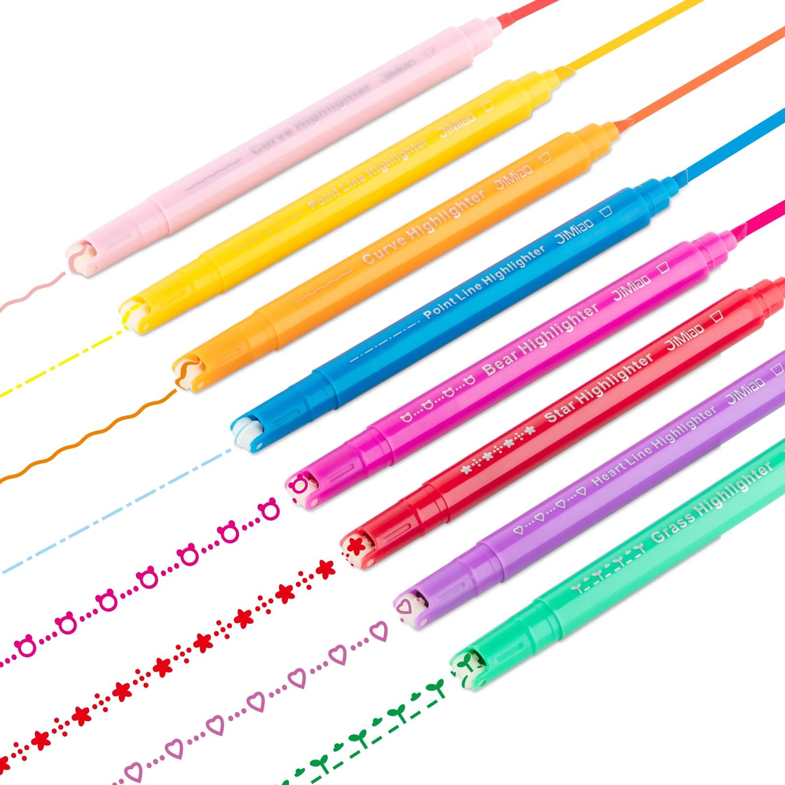 amazon-aoroki-15-colors-curve-highlighter-pens-set-15-different