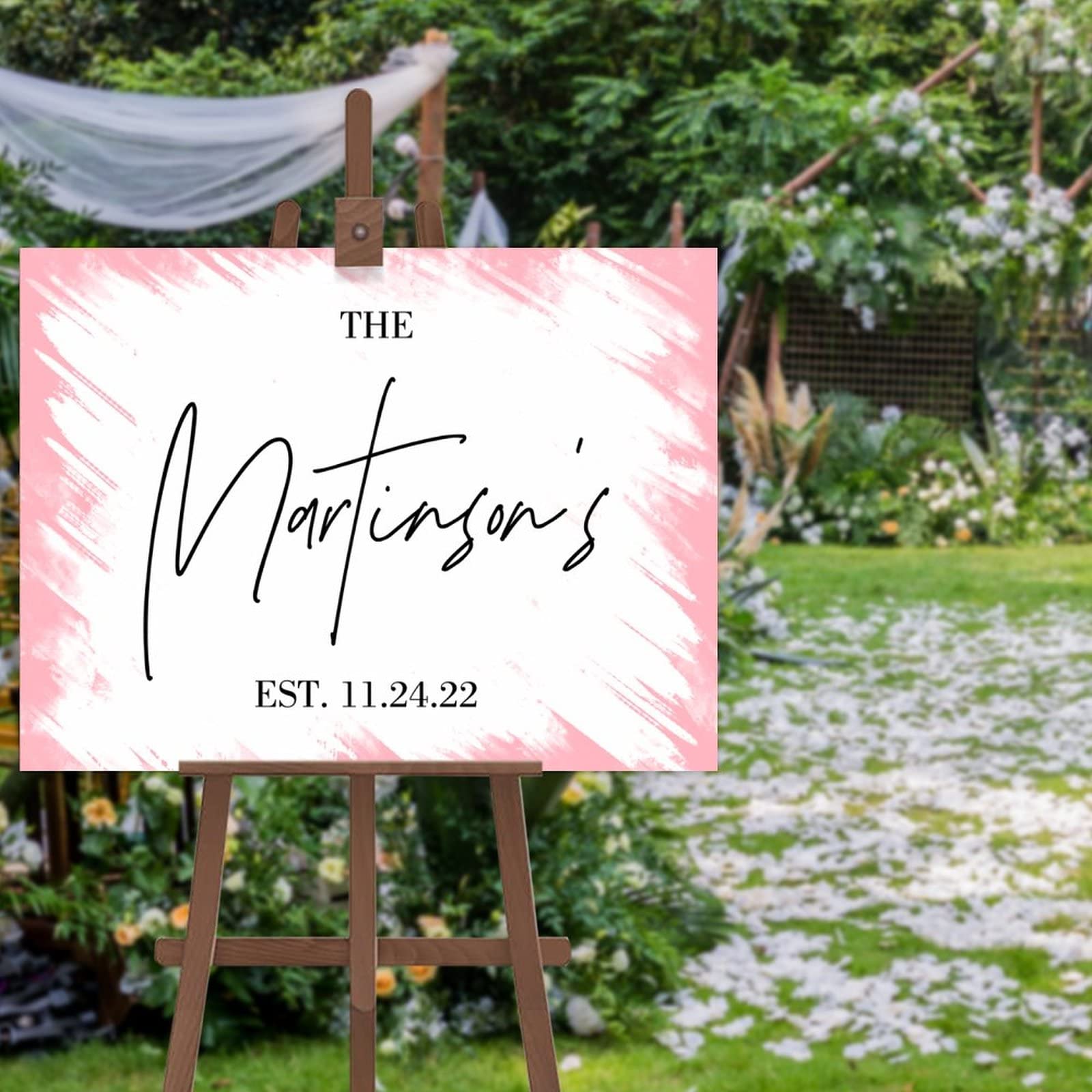 Panneau de bienvenue de mariage minimaliste pour célébrer votre amour unique