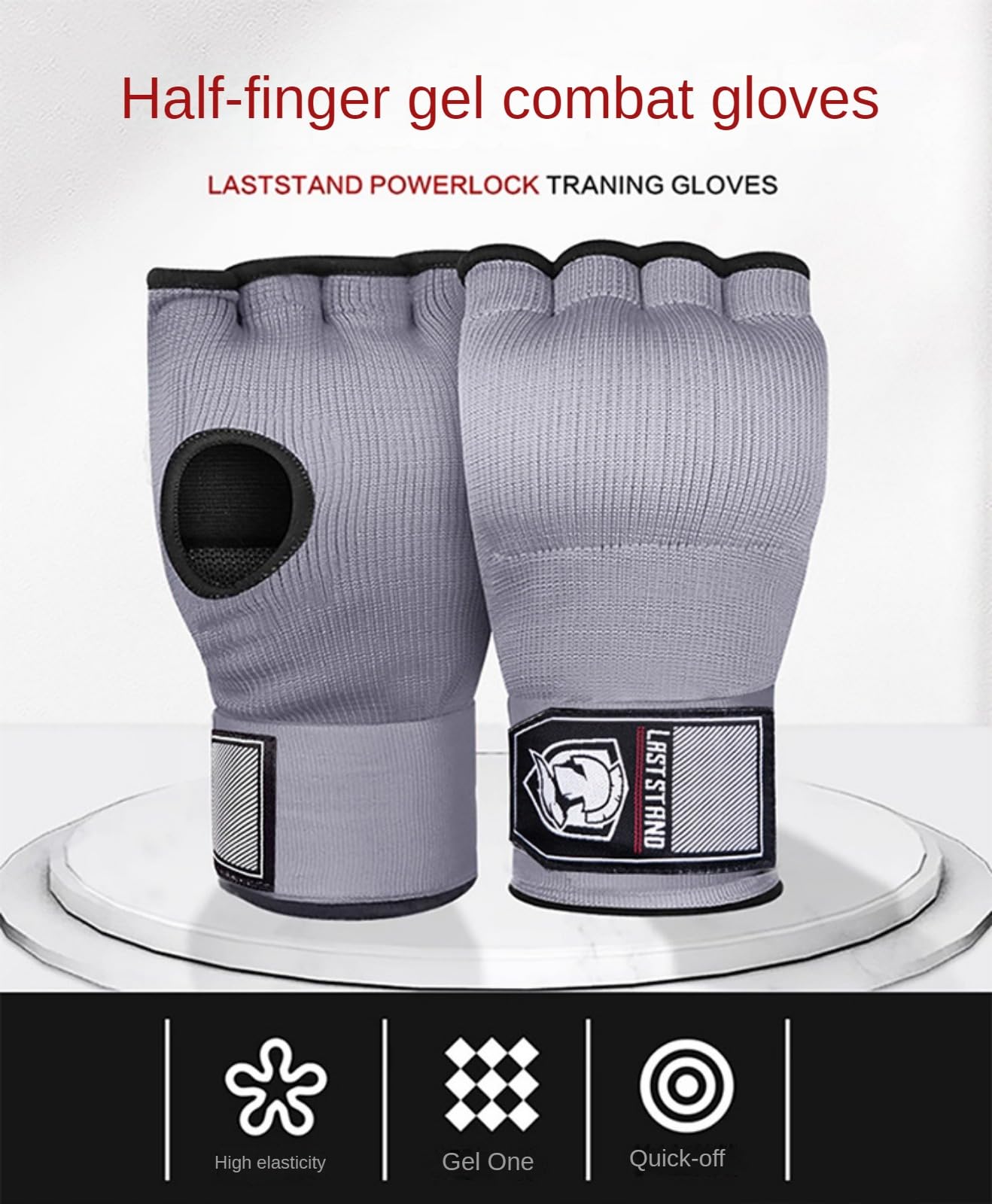 Fasce interne in gel da boxe per uomo e donna, con fascia da polso lunga, guanti imbottiti elasticizzati, per Muay Thai, MMA, kickboxing, arti marziali, taekwondo, sacco da boxe