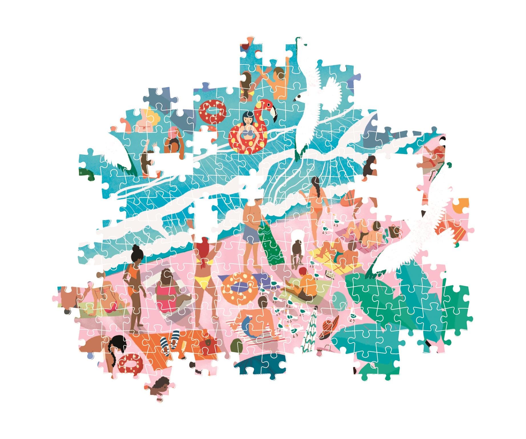 CLEMENTONIPUZZLE DLA DOROSŁYCH, PZL 1000 HQC SUNDAY AT THE BEACH 2025-COMPACT, MADE IN ITALY, 39938