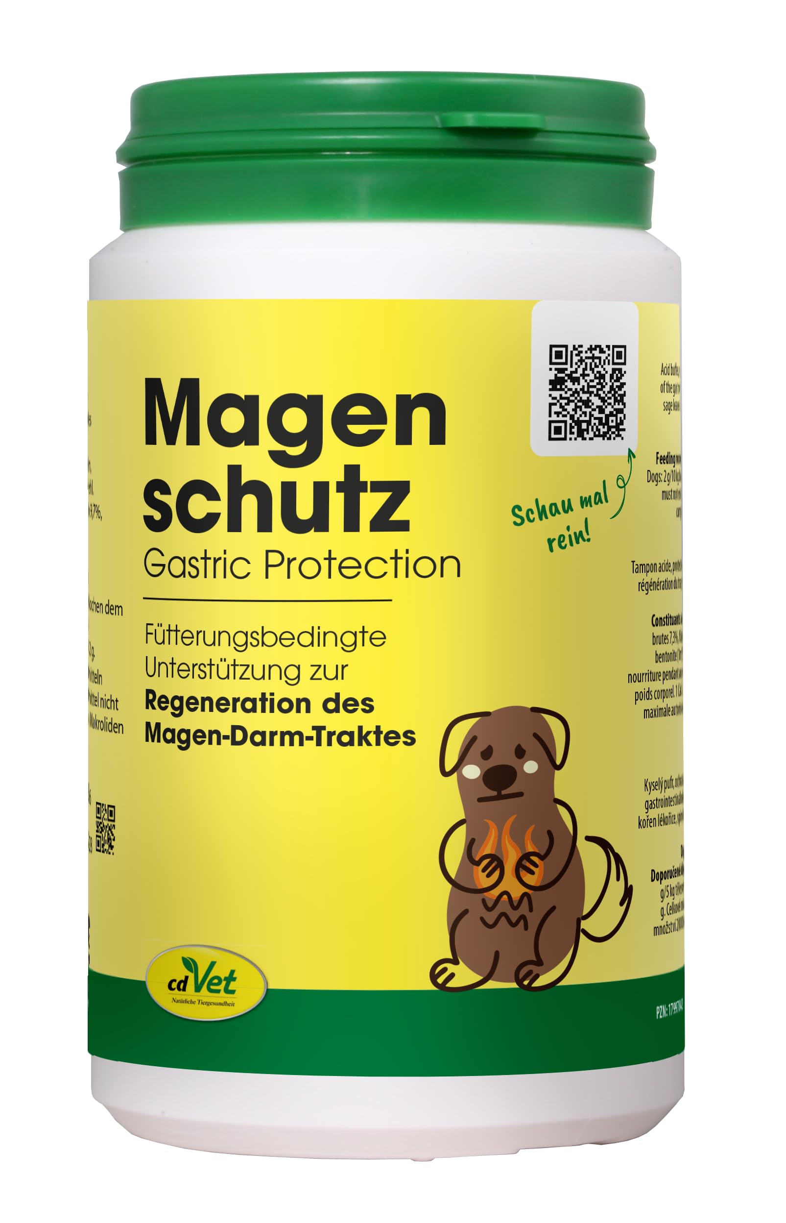 cdVet Magenschutz 100g - Pulver zur Förderung der Gesundheit von Magen und Darm für Hunde und Katzen