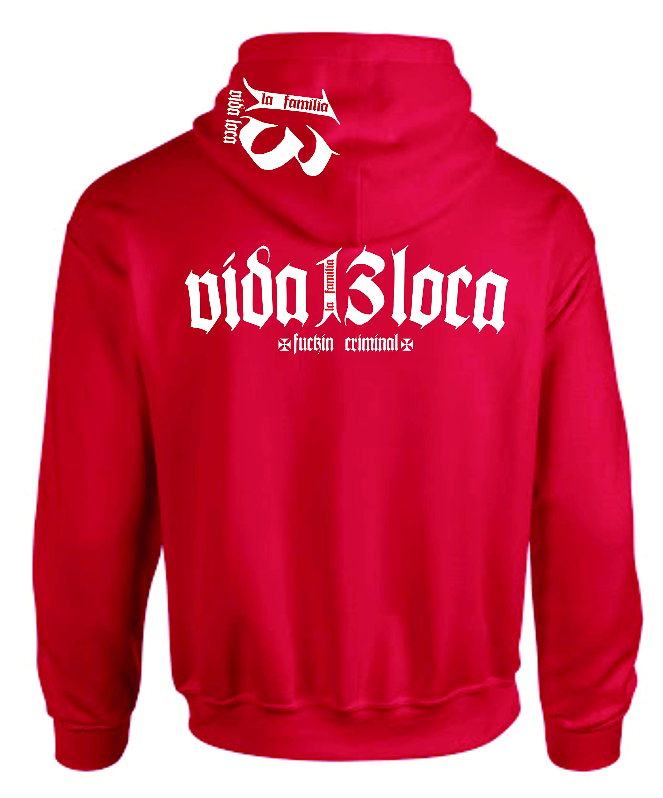Mi Barrio La Familia Vida Loca 13 Original, Kapuzenpulli/Hooded, Männer Herren in rot oder schwarz