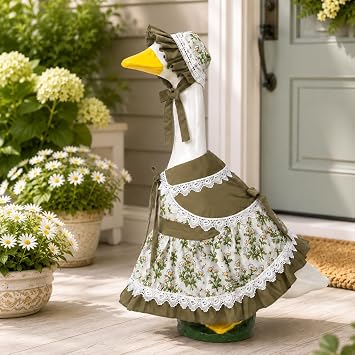 Spring Porch Goose Outfits, 3-Piece Daisy Flower Clothes for 23 Inch Goose