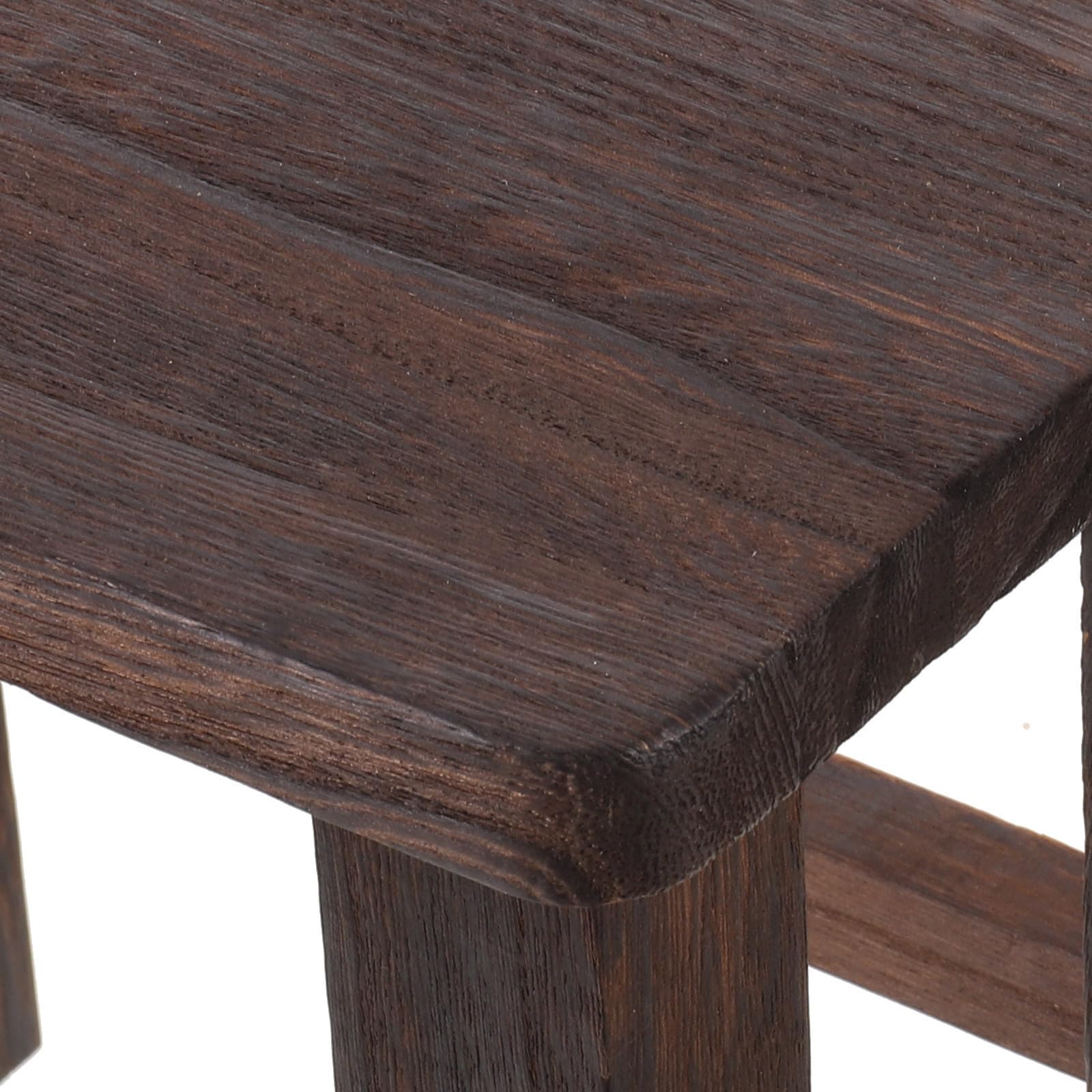 Taburete de Madera Vintage para Plantas Diseño Ligero y Esquinas Redondeadas, Estructura Baja Adecuado para Ambiente y Baño