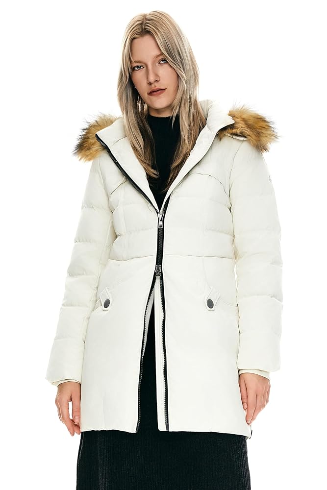 Amazon.com: Orolay Women's Down Jacket with Faux Fur Trim