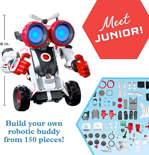 Miniatura 2 de Thames & Kosmos Robotics Smart Machines Junior STEM Kit, construye y codifica los movimientos, velocidad, luces y sonidos de tu robot, para mayores