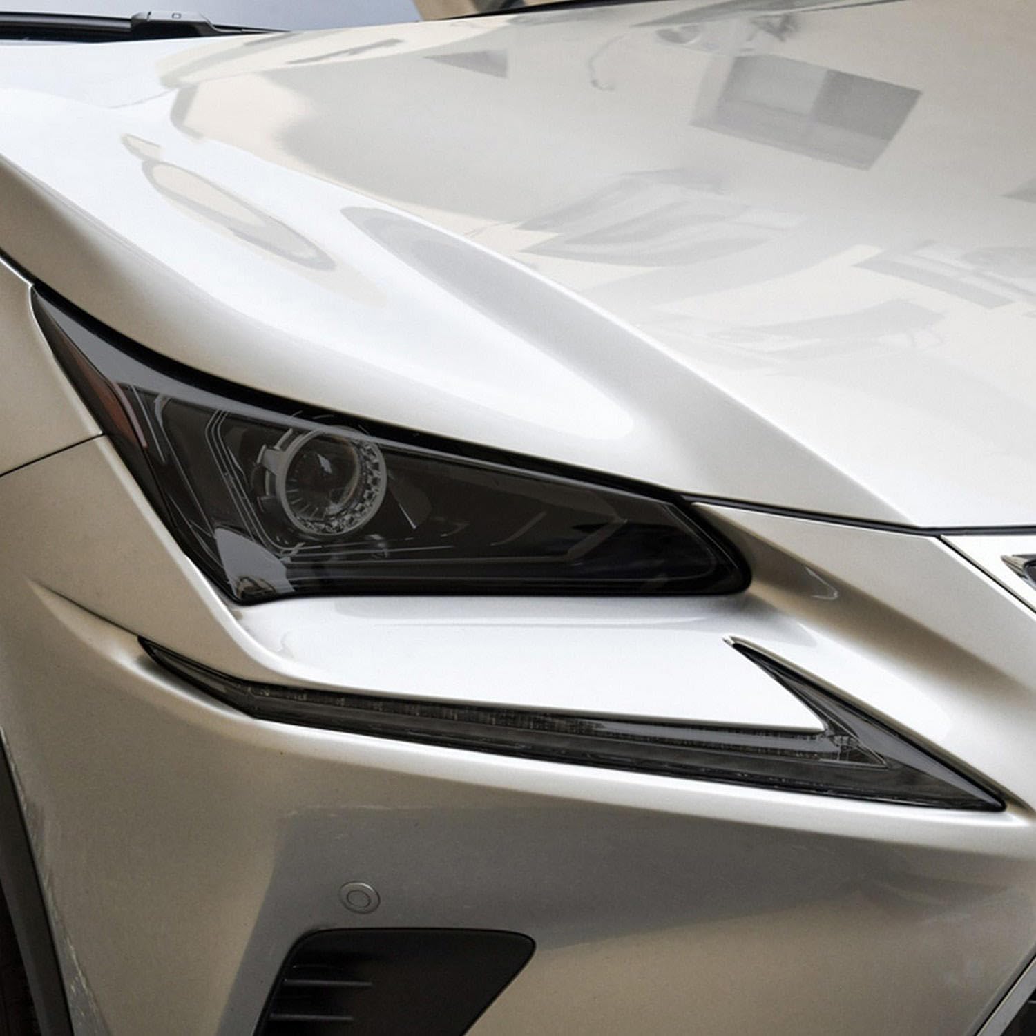 JCAKES Car Headlight Protective Film Vinyl Restoration Transparent Black TPU Sticker，for Lexus NX 2015-2020 Accessories