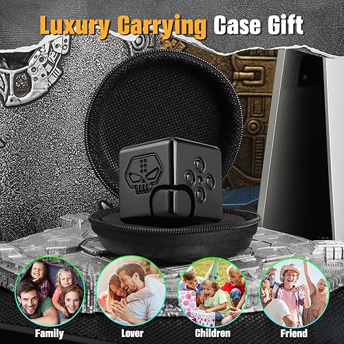 Miniatura 7 de Cubo infinito de dados para la ansiedad, juguete giratorio para niños y adultos, juguete de bloque de ansiedad transformable de metal para enfocar,