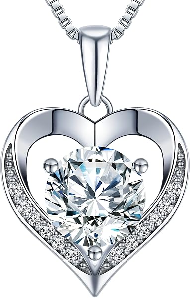 ONLYLIKE Heart Pendant Necklace with Engraving