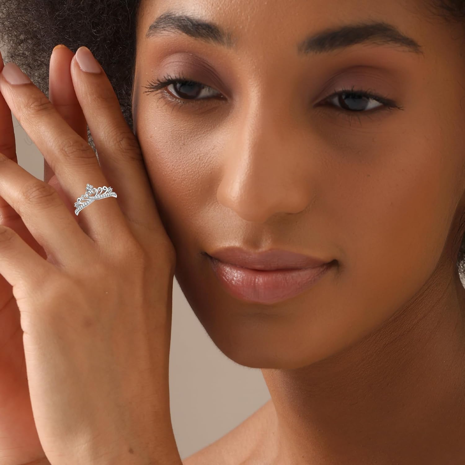LeCalla 925 Sterling Silver Premium Crown Rings For Women | Lightweight Minimalist Band-Ring Jewelry | Interwined Hearts Rings | Wedding Band Ring | Engagement Rings for Women