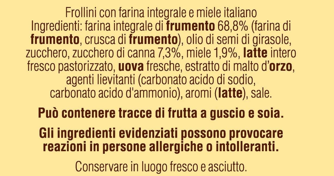 Mulino Bianco Buongrano Biscotti 100% Integrali 6 Pezzi Da 350 Grammi