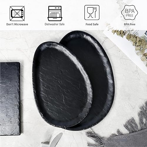 Miniatura 9 de TP Juego de 3 vajillas, platos de melamina, duraderos y ligeros, resistentes a las astillas, para uso en interiores y exteriores, aptos para