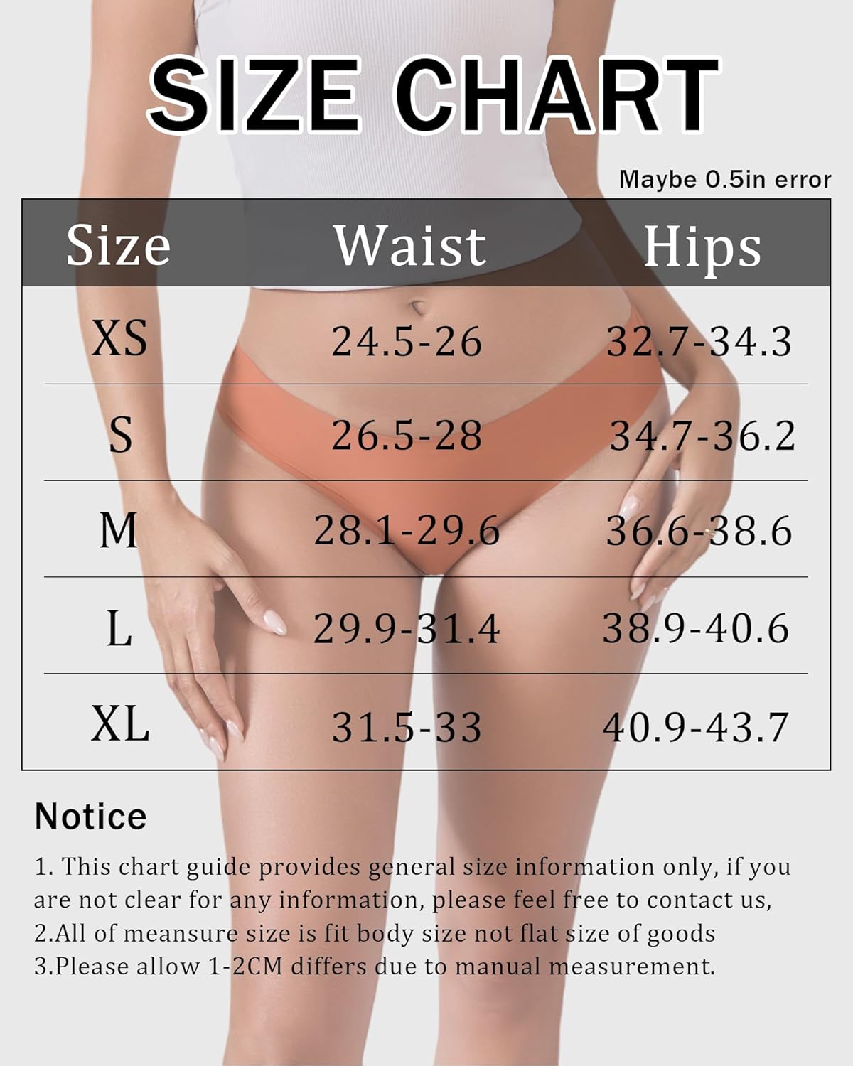 Seamless Underwear for Women No Show Panties Invisibles Briefs Soft Stretch Bikini Underwears 6 Pack - Image 5