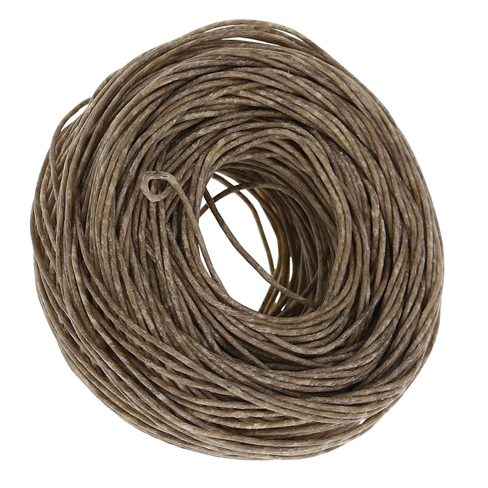 Ejoyous Knot Konopny Organiczny Knot świecy Konopnej z Czystym Woskiem Pszczelim 61 M 1,2 Mm Przycięty na Wymiar dla Majsterkowiczów Produkujących świece Lampy Olejowe Ręcznie Robione świece (Ciemny)