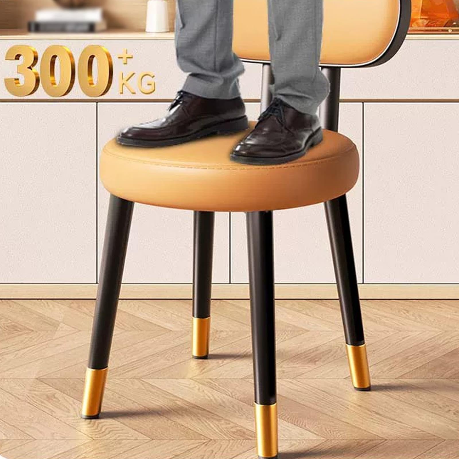 Krzesło okrągłe, krzesło boczne ze stabilną metalową ramą