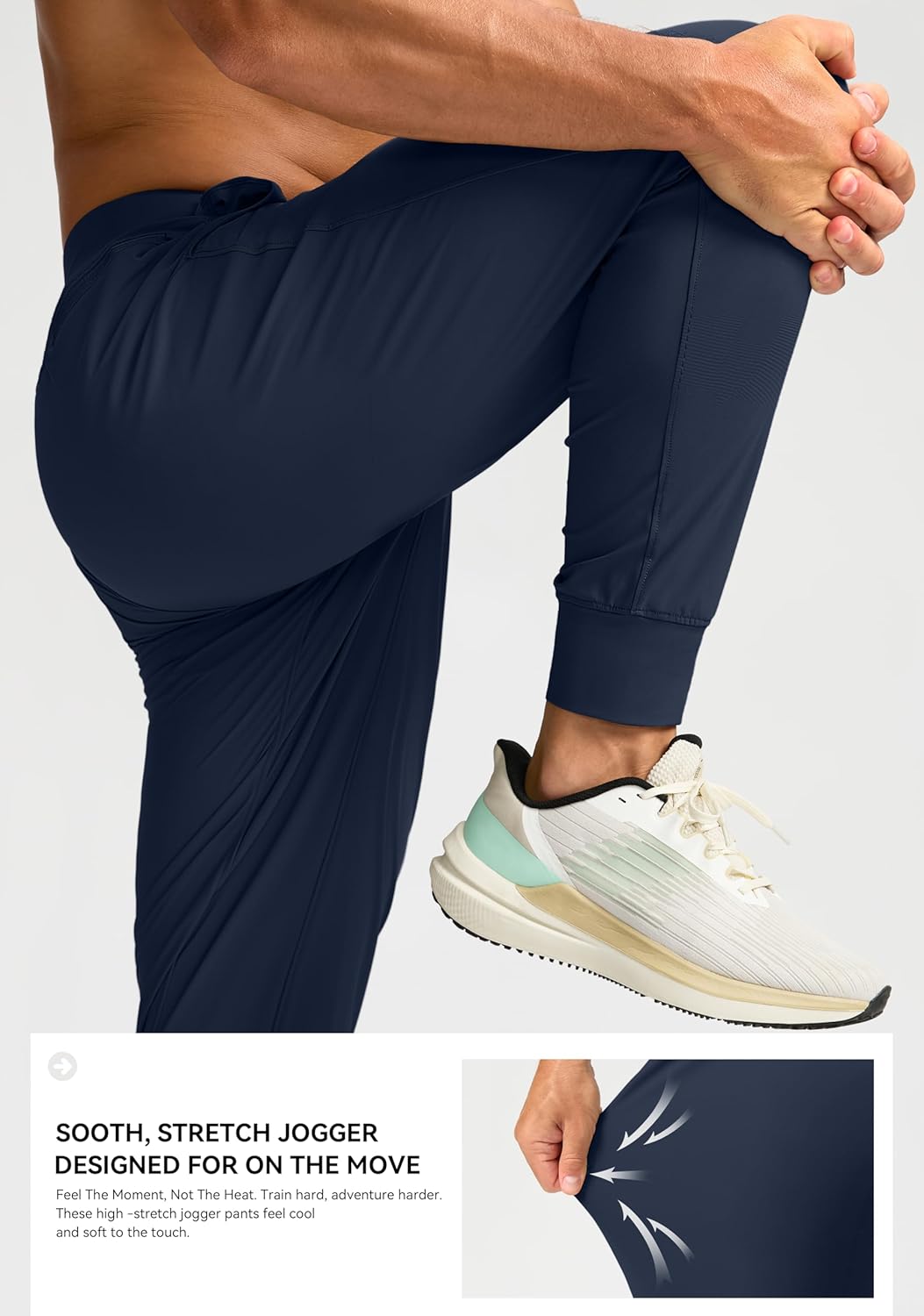 Soothfeel Men's Jogger Pants with Zipper Pockets Lightweight Athletic Workout Pants Gym Golf Joggers for Men Track Running - Image 5