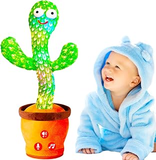 Volume Adjustable Dancing Talking Cactus Toy for Baby Toddler, Interactive Cactus Toy, Mimicking Singing Repeating, Baby Toys for Girls Boys, Baby Easter Bakset Stuffers, Easter Gifts for Kids