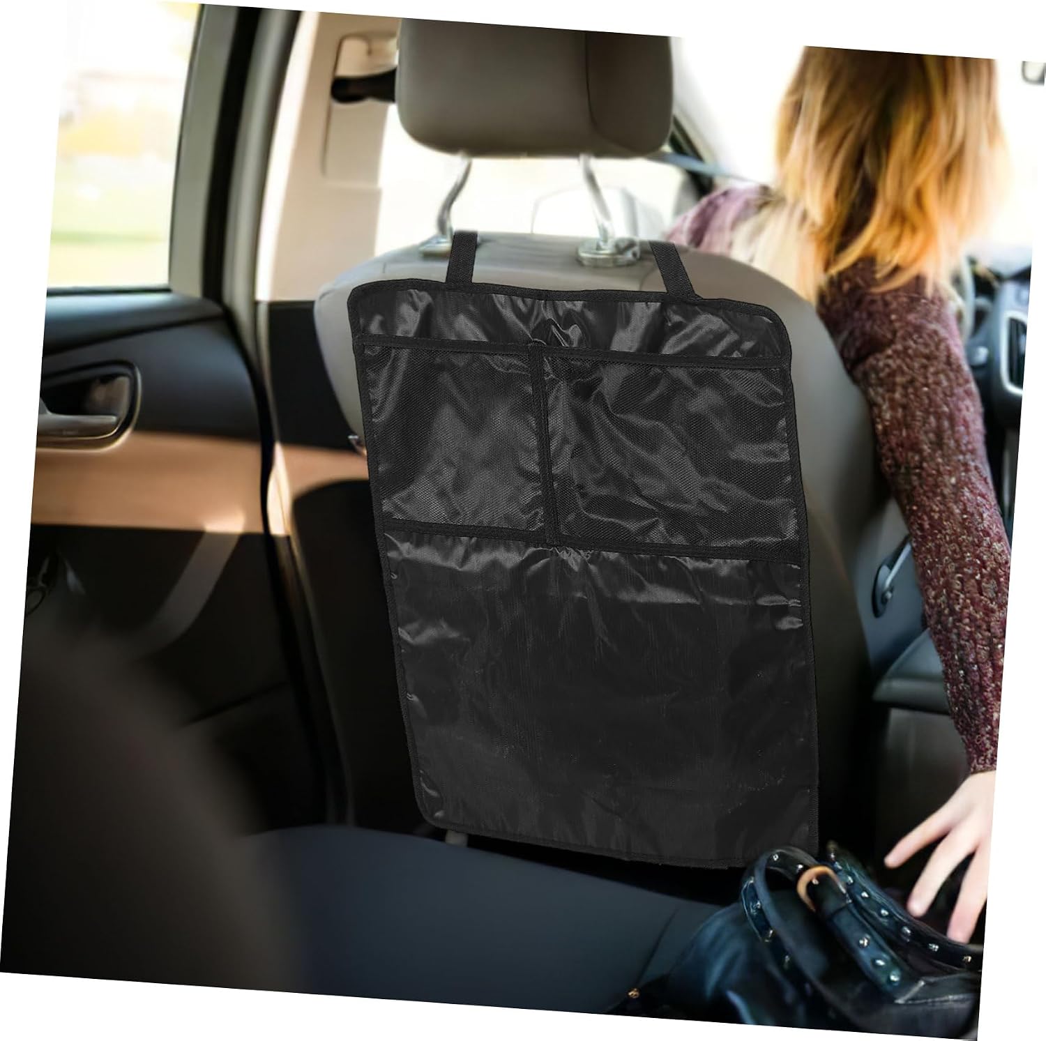 ULTECHNOVO Car Seat Organizer Oxford Back Seat Cover for Boys and Girls Kick Protector Stylish Design Easy to Install Organizer for Interior