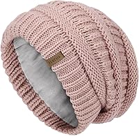 Vista 49 de FURTALK Gorros de invierno para mujer, con forro polar, gorro de punto holgado y cálido, gorro de esquí Gris claro