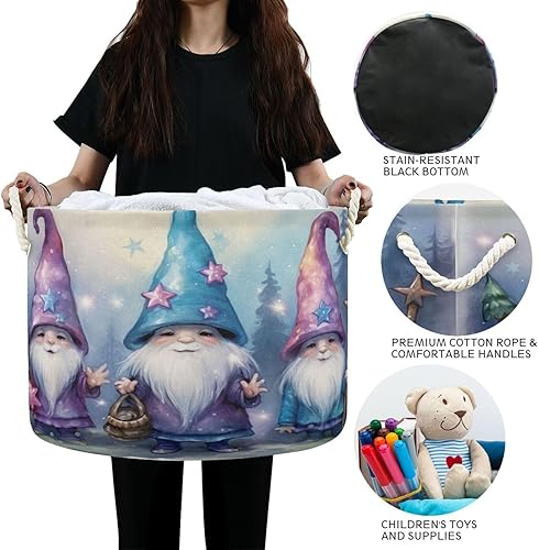 Miniatura 24 de YETTASBIN Canasta de cuerda de algodón con diseño de dragón de acuarela, grande, redonda, para bebé, manta, juguetes, para almacenamiento