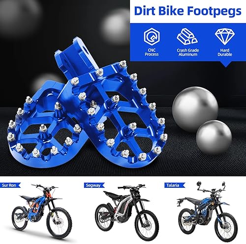 Miniatura 2 de CHANGCHENG Estriberas para moto de cross Estriberas de motocicleta Pedales descansos CNC para Sur Ron Light Bee S/X Segway X260 X160 Talaria Sting