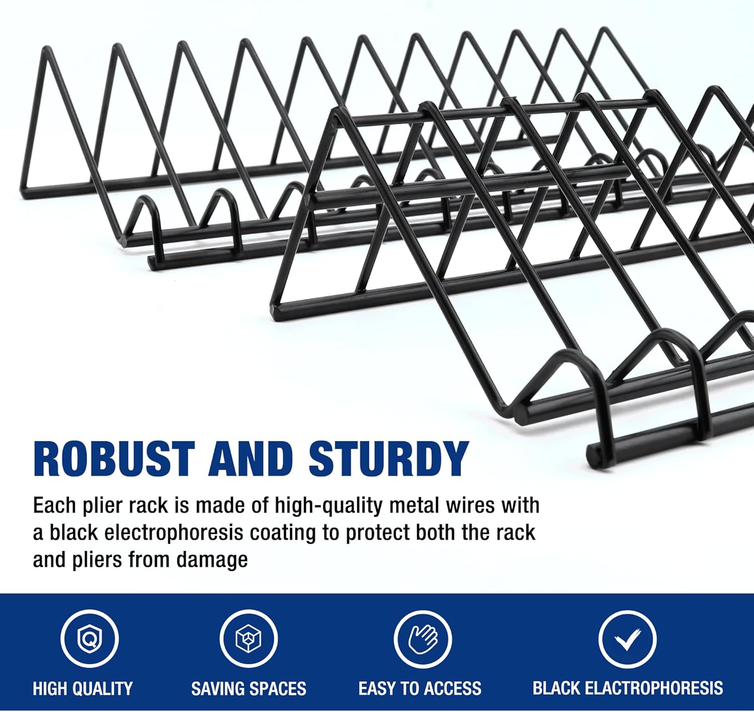 WORKPRO 2-Pack Plier Organizer Rack, Pliers Holder and Cutter Organizers, 20 Slots Tool Drawer Organizer, Plier Rack for Spring-Loaded, Regular and Wide-Handle Pliers (Pliers Not Included)